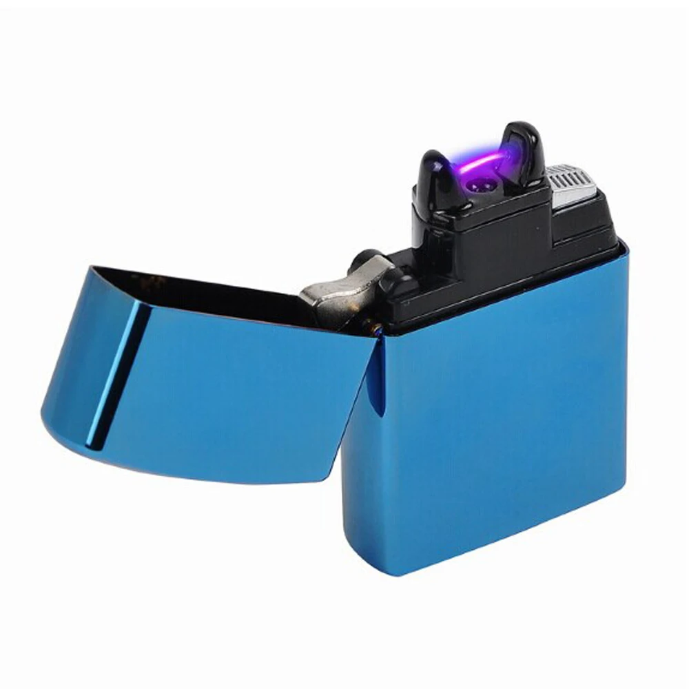 2018 мужской подарок Arc Зажигалки Металла USB Перезаряжаемые Непламено