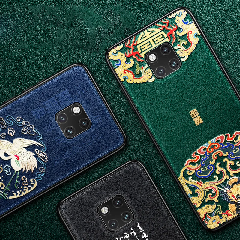 Тисненый кожаный чехол-накладка для Huawei Mate 20 Mate20 Pro специальные чехлы телефонов в
