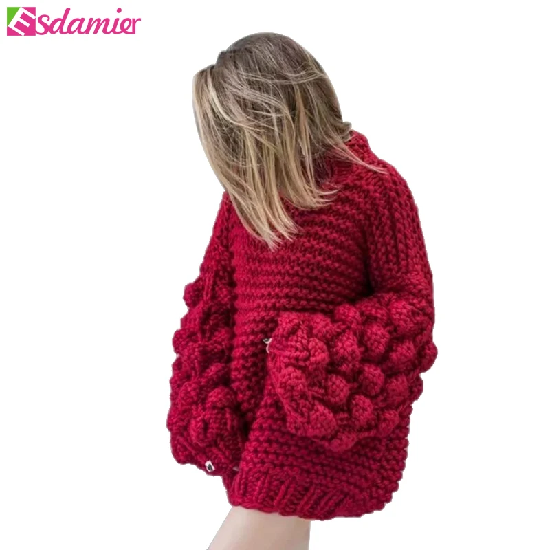 Женские свитера ESDAMIER вязаные больших размеров водолазки пуловеры теплый