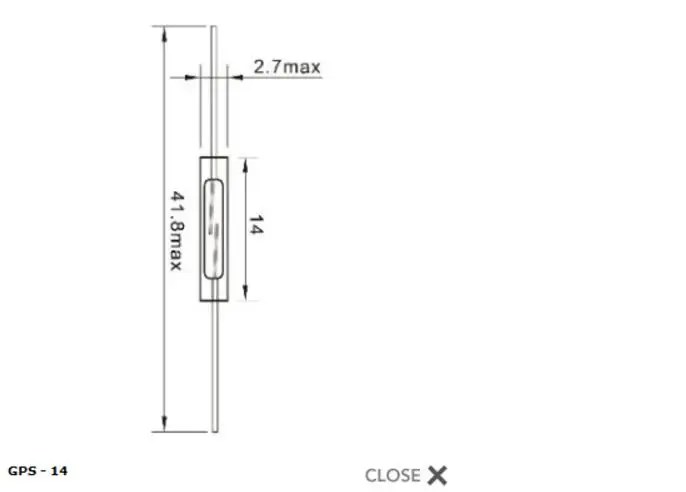 Пластиковый тип 2*14 мм нормально открытый язычковый переключатель магнитный