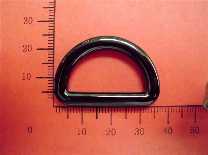 1-дюймовое черное кольцо D из цинкового сплава для сумки одежды обуви сумок