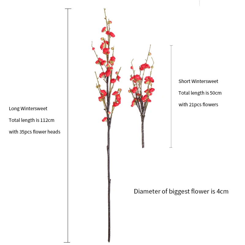 Зимние Искусственные цветы с длинным стеблем поддельные зимние сладкие сливы