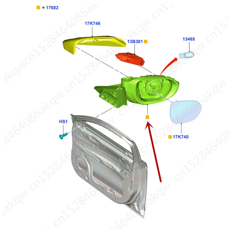 Car Rear mirror assembly Suitable for 2015Fo rdE sco rt2015 Mirror Rearview Inverted | Автомобили и мотоциклы