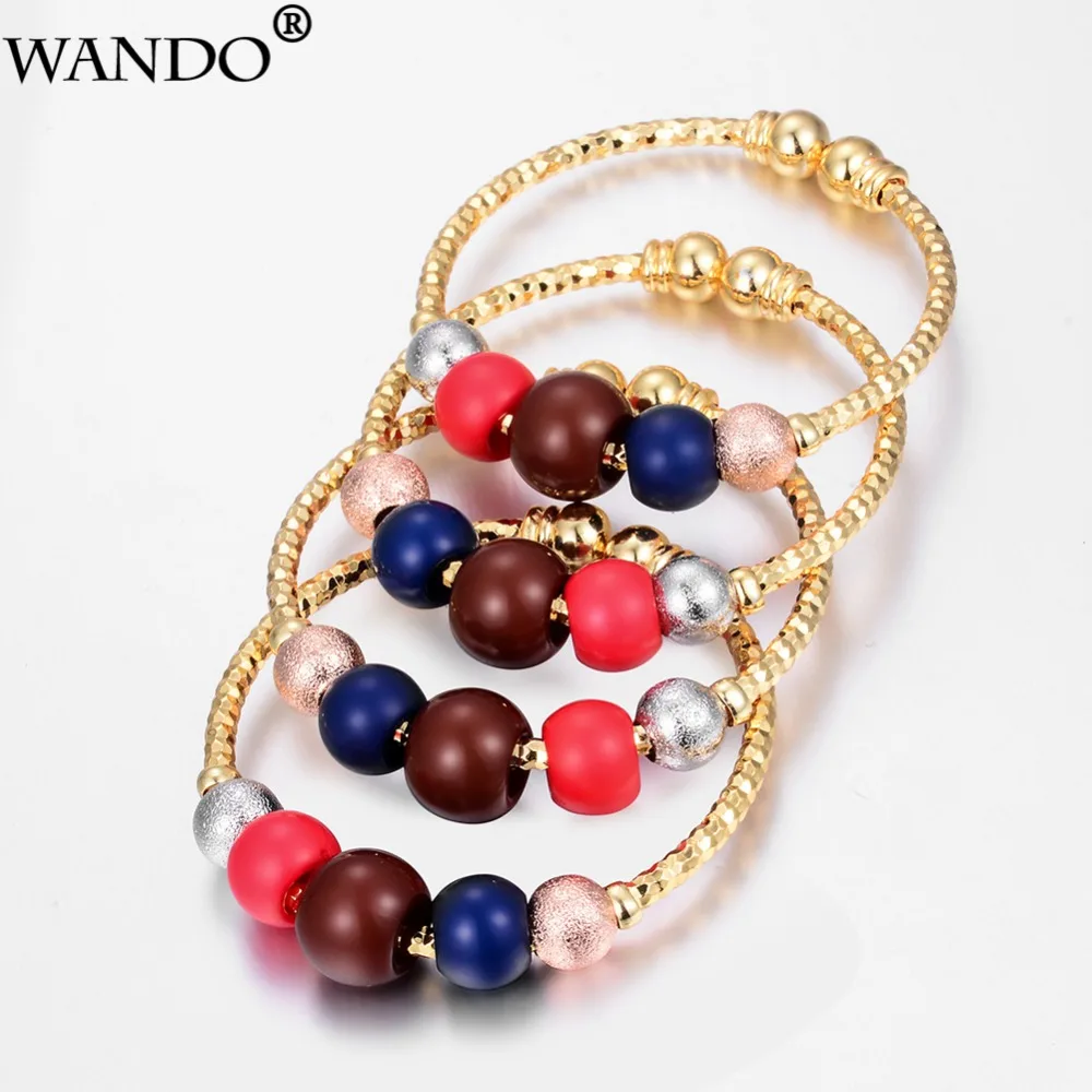 Wando 4 шт. детские браслеты для девочек милый золотой браслет-Талисман из бусинок