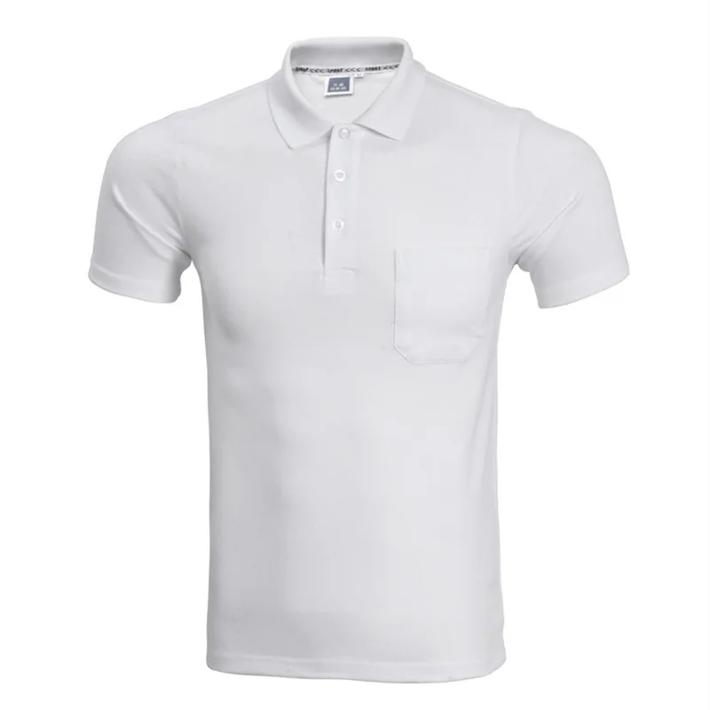 White Модная Зеленая Мужская рубашка поло Homme, Летний стиль, короткий рукав, одноцветная рубашка поло, Брендовые мужские рубашки поло 3XL - Цвет: White