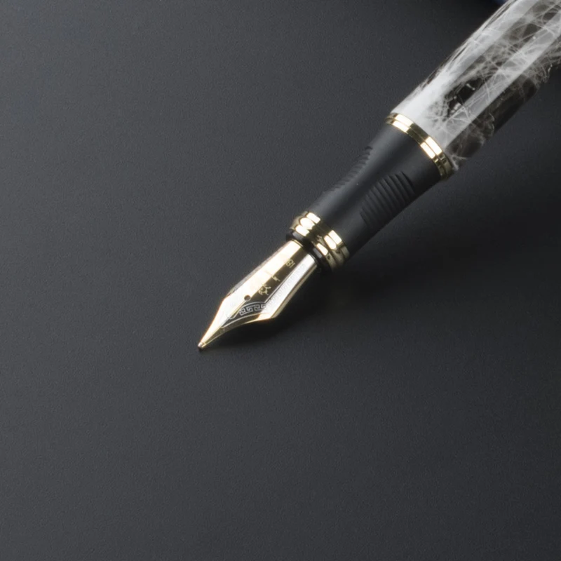 Ручка перьевая JINHAO X450 серого и золотого цвета Канцтовары для школы офиса| |