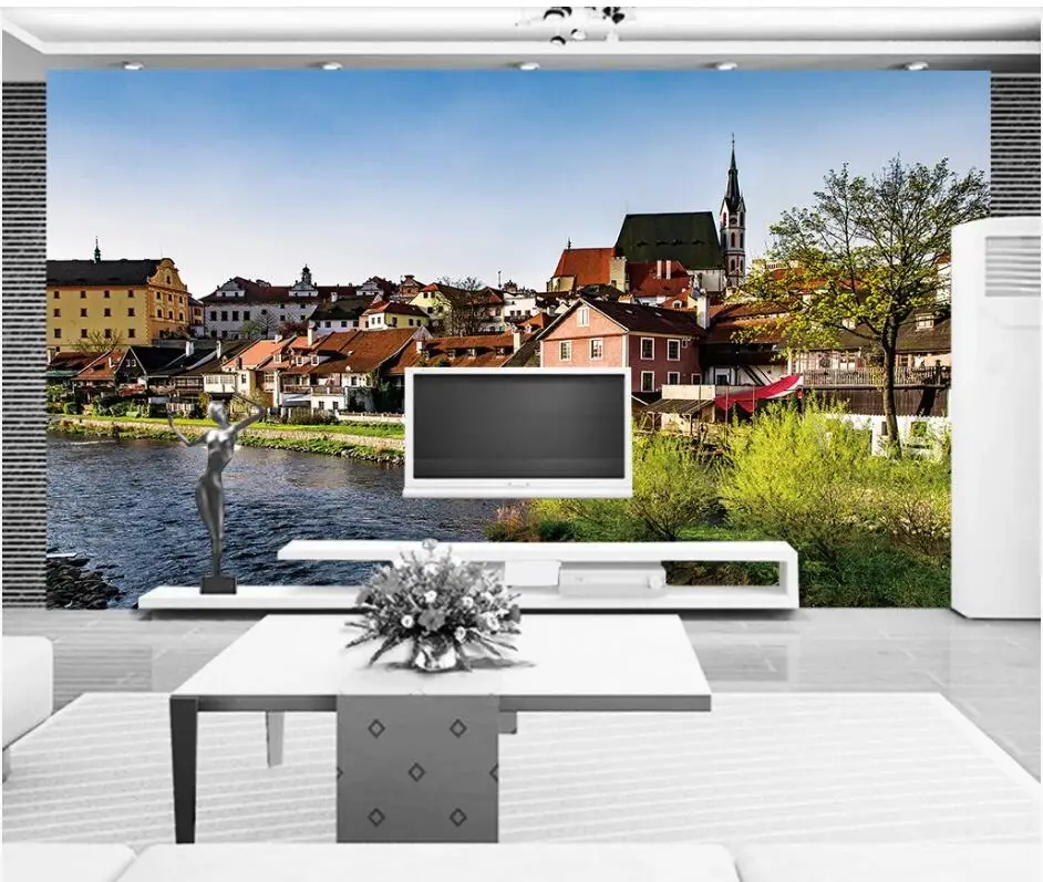 Настенные 3d фотообои на заказ красивые обои с изображением морской архитектуры в
