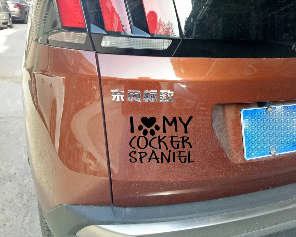 HotMeiNi наклейка для автомобилей Jdm украшение I Love My Cocker Spaniel оконный бампер на кузов