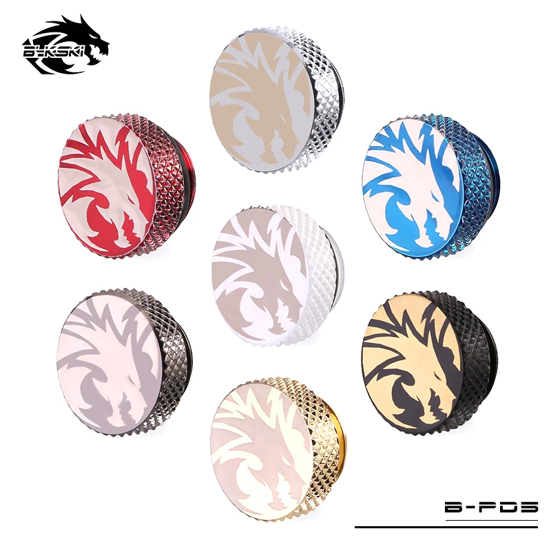 Bykski B-PD5 Emboss Dragon Head Plugs G1/4 Water Cooling Water Stop Plug Hand Plug Multi Colors For PC Radiator Fittings