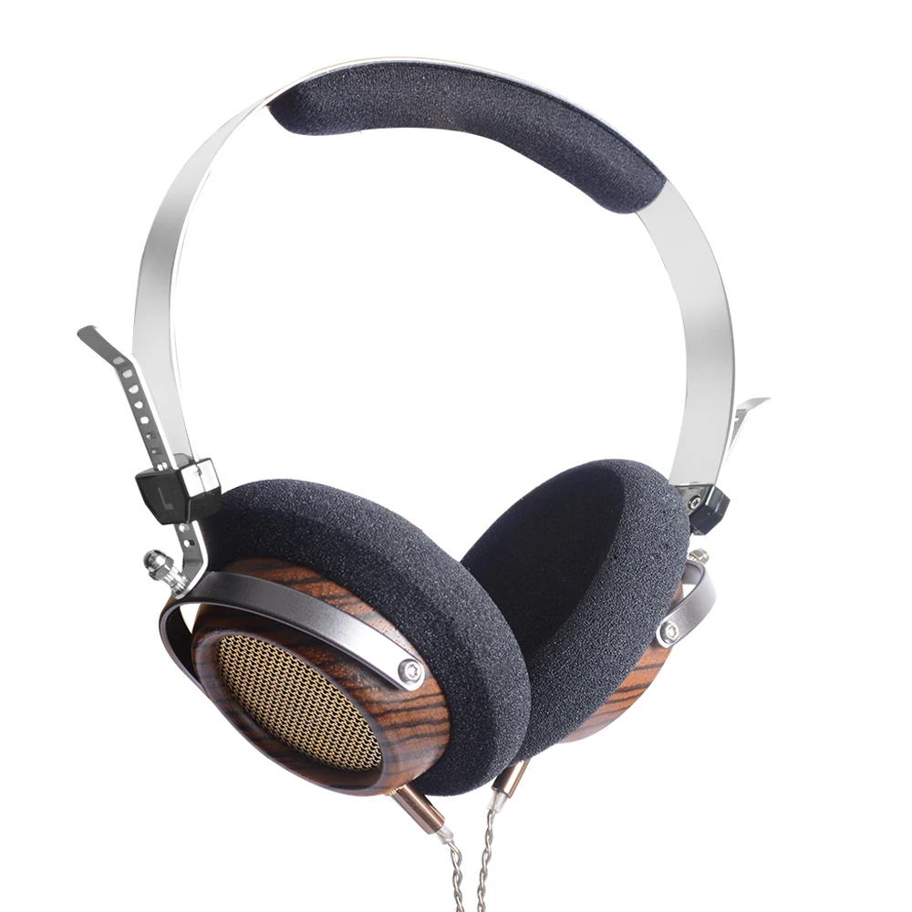 OKCSC M2 57 мм динамик открытый голос HIfi оливковое дерево наушники с 5N OCC покрытием серебро DIY 3,5 мм сменный кабель Винтаж