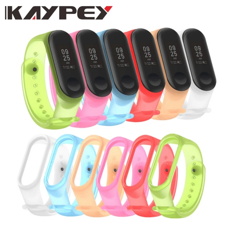 Силиконовый ремешок из ТПУ для Mi band 4 3 сменный Браслет Xiaomi Band сменные браслеты