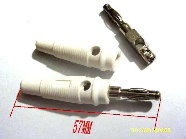 50 шт. белые 4 мм банановые штекерные разъемы|connector 4mm|connector plugconnector banana |