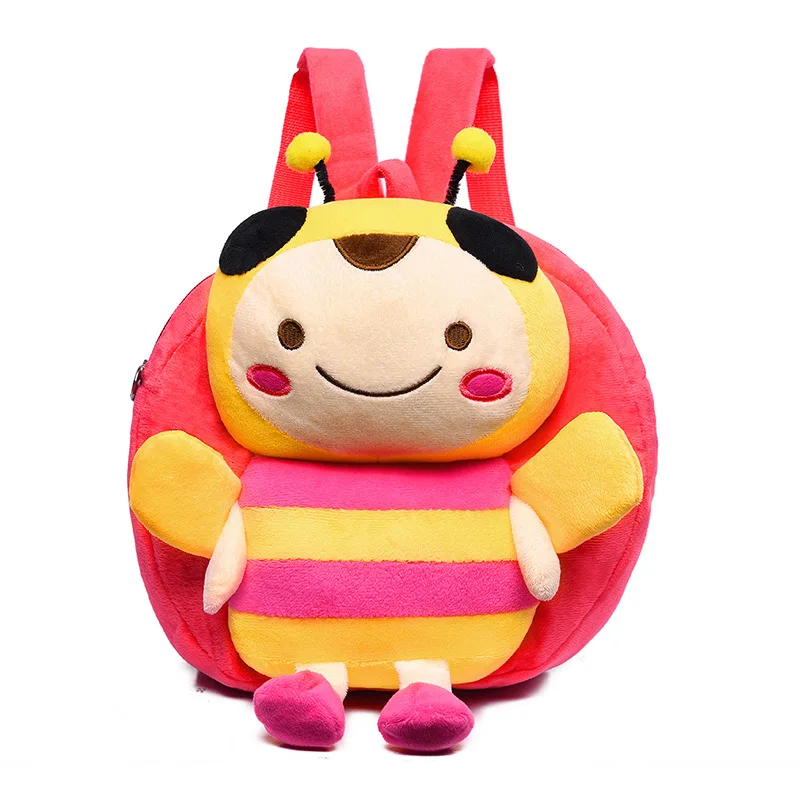 bee red Милый мультфильм детский плюшевый рюкзак игрушки чучела пчела Медведь обезьяна мини школьные сумки детские подарки мальчик девочка ребенок студенческий сумки прекрасный - Цвет: bee red