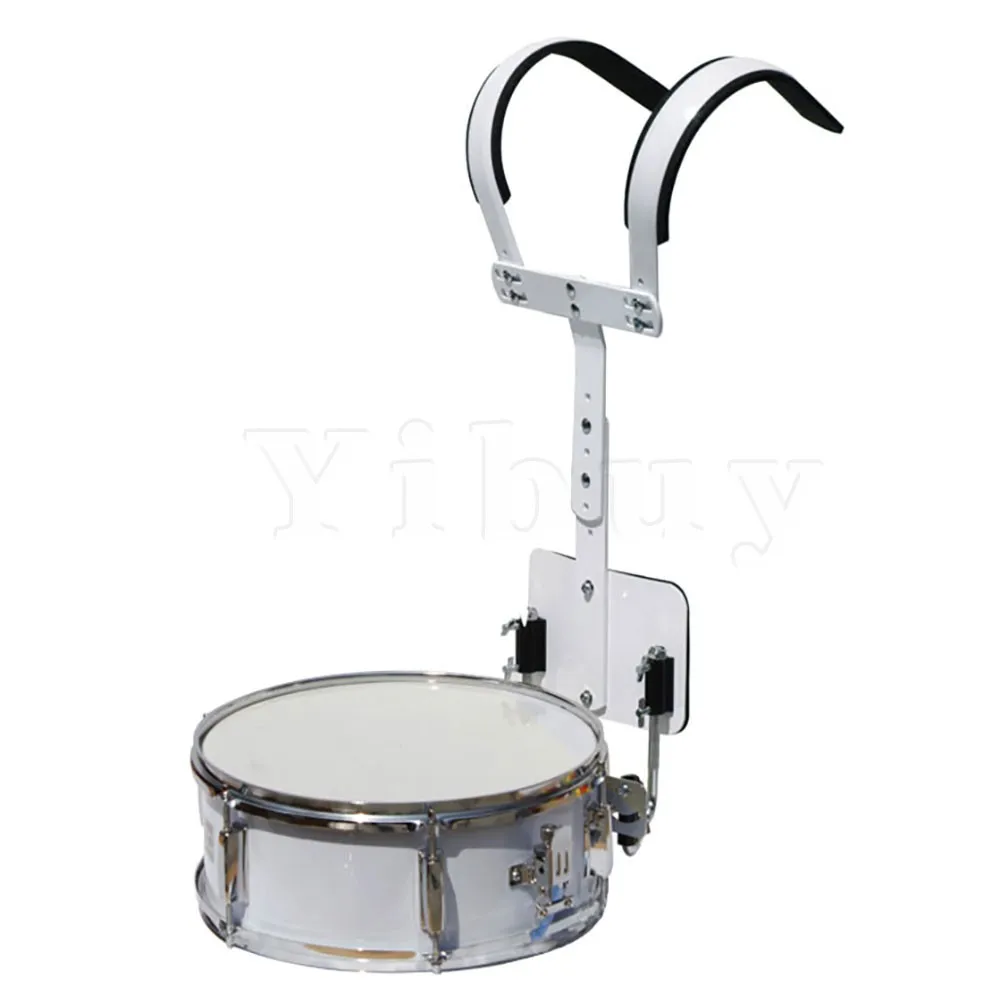Yibuy белые ударные части походные Snare барабан Перевозчик плечевой ремень