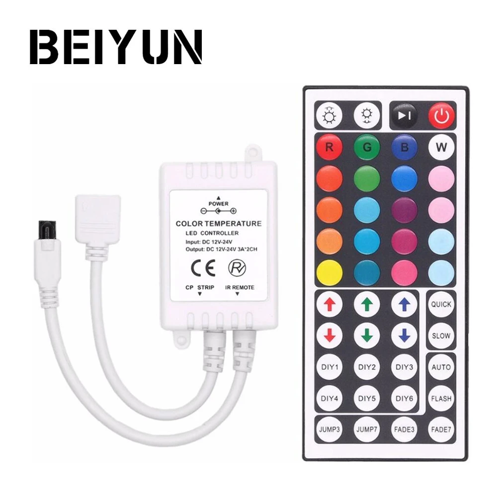 DC 12V 6A 44 клавиши ИК пульт дистанционного управления RGB LED контроллер Диммер для SMD