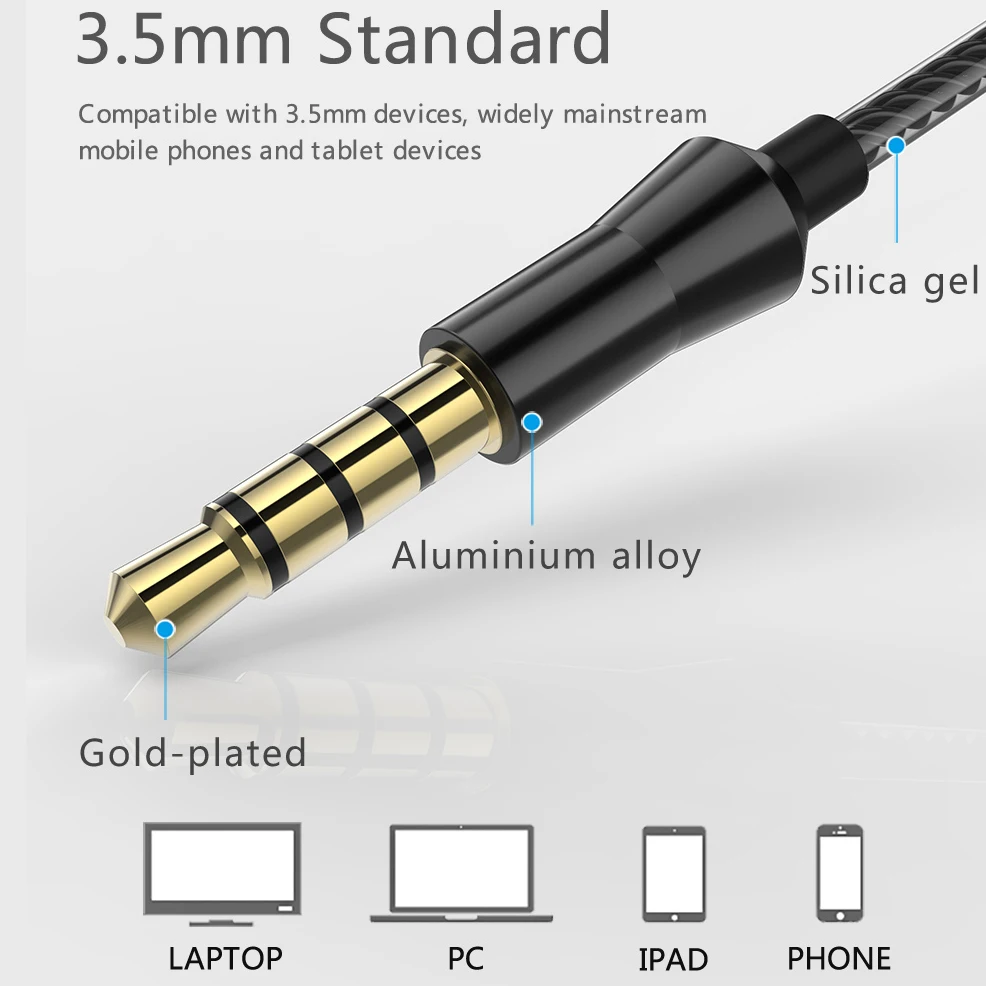 Стереонаушники с басами 3 5 мм шумоизоляция игровая гарнитура спортивные