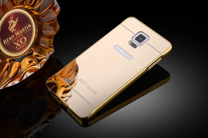 Новый Зеркальный Алюминиевый чехол для Samsung Galaxy Note 4 Note4 N9100 металлическая рамка
