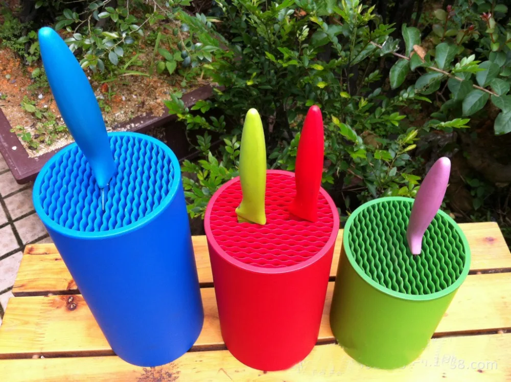 multifunctional plastic tool holder knife block sooktops tube shelf chromophous stand for knives kitchen utensils roll bag free | Дом и сад