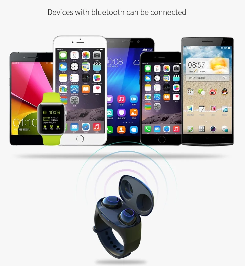 HM50 TWS Портативный Браслет наушники беспроводные Bluetooth 5 0 активного