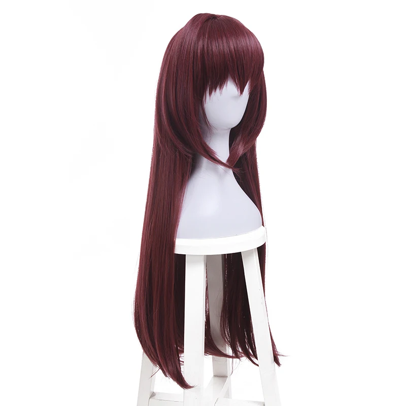 ROLECOS игра FGO Косплей волосы Scathach 80 см винно красные для женщин головной убор