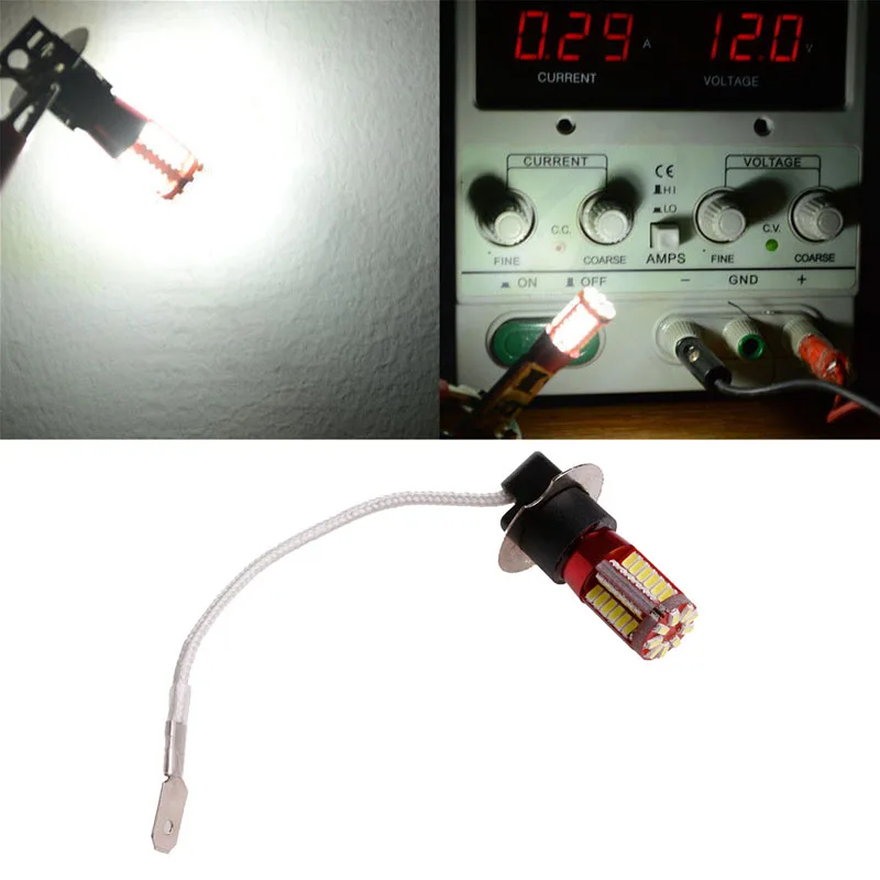 

1pcs New DC12V H3 3014-57 Car LED Side Light Bulbs Car Fog Lamp Canbus Error Free