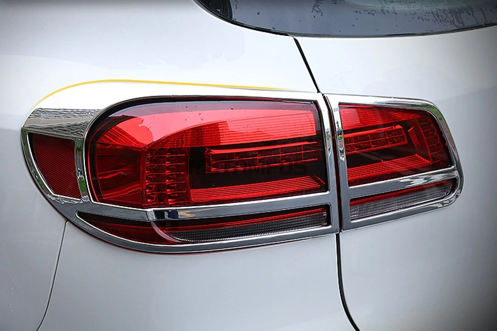 Для Volkswagen Tiguan 2012 2013 5dr хэтчбек хромированный задний светильник накладка задний фонарь защитная рамка аксессуары для автомобиля Стайлинг