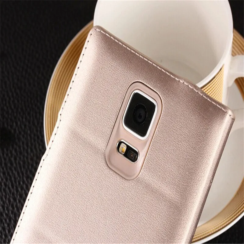 Albb флип чехол кожаный для Samsung Galaxy Note 4 Note4 N910 N910F N910H телефона умный вид с