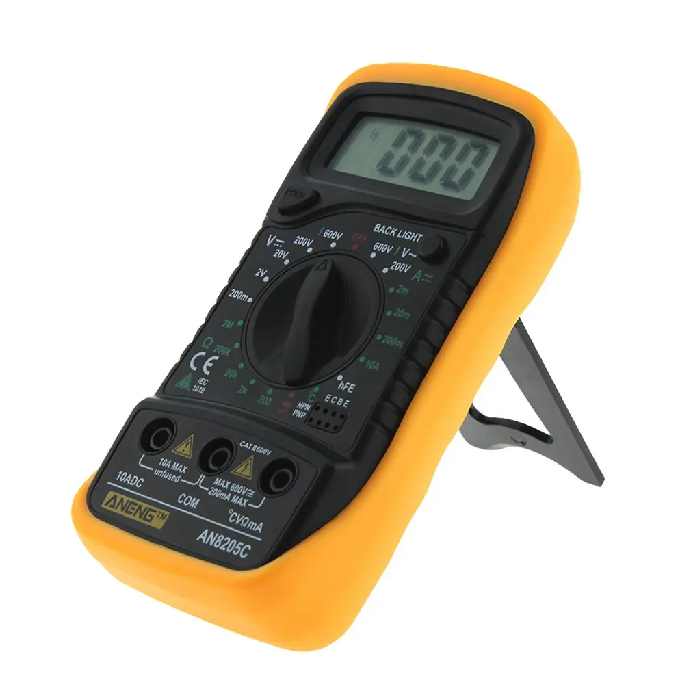 Профессиональный цифровой мультиметр AN8205C ЖК дисплей AC/DC термометрический