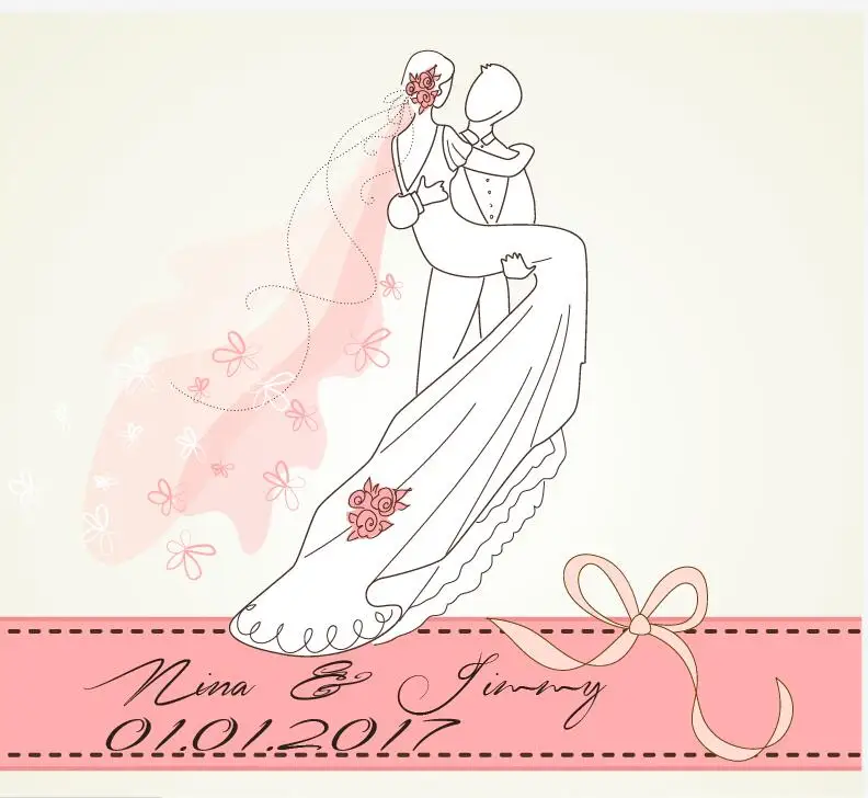 100pcs Personalized Wedding Favor Tag Gift Tags Bridal Shower Self-Adhesive Stickers Paper Sticker Decoration | Дом и сад