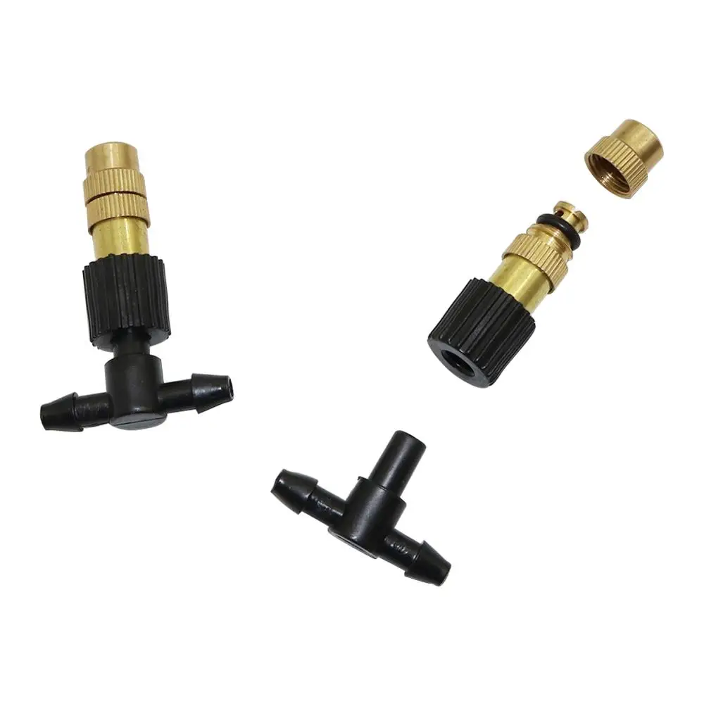 3 комплекта Регулируемый латунный распылитель разбрызгиватель с тройником сопла