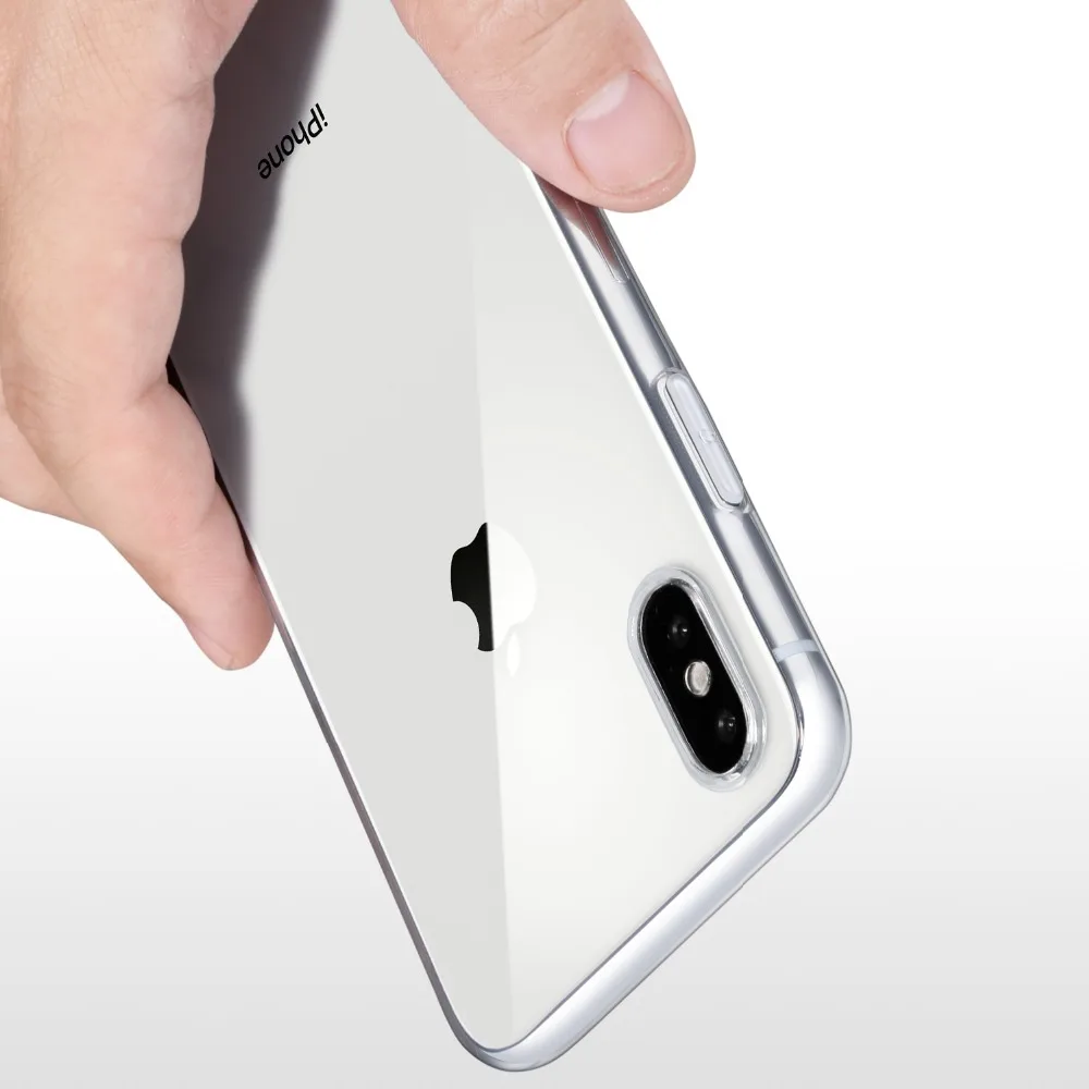 Прозрачный Ультратонкий Мягкий чехол для iPhone X XS XR 11 12 Mini Pro Max SE 2020 6 6S 7 8 Plus TPU