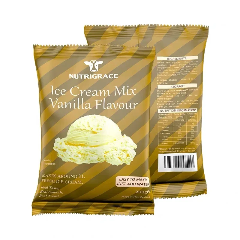 200g Vanilla 200 г порошок для смешивания мороженого легко сделать просто добавить воду Ваниль/шоколад/клубника/матча ручной работы - Цвет: 200g Vanilla