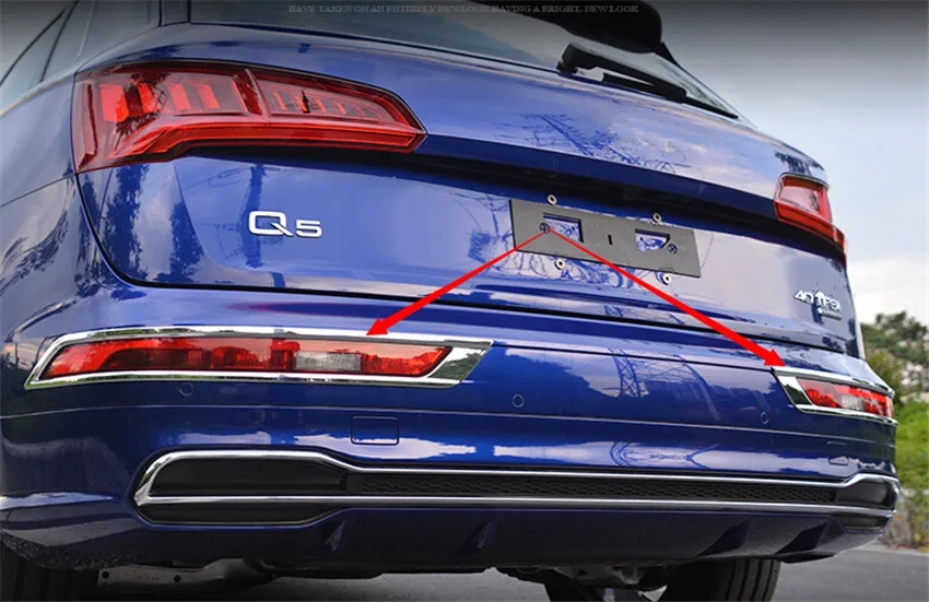 Партия из 2 предметов ABS Хромовая Автомобильная задняя туманная осветительная лампа крышка для AUDI Q5 автомобильные аксессуары