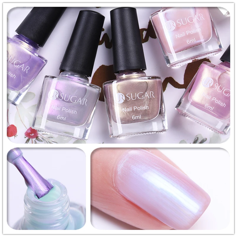 UR SUGAR Shell Glitter Nail Polish varnish Pearly-luster Varnish 6ml Art Decoration for Nails | Красота и здоровье