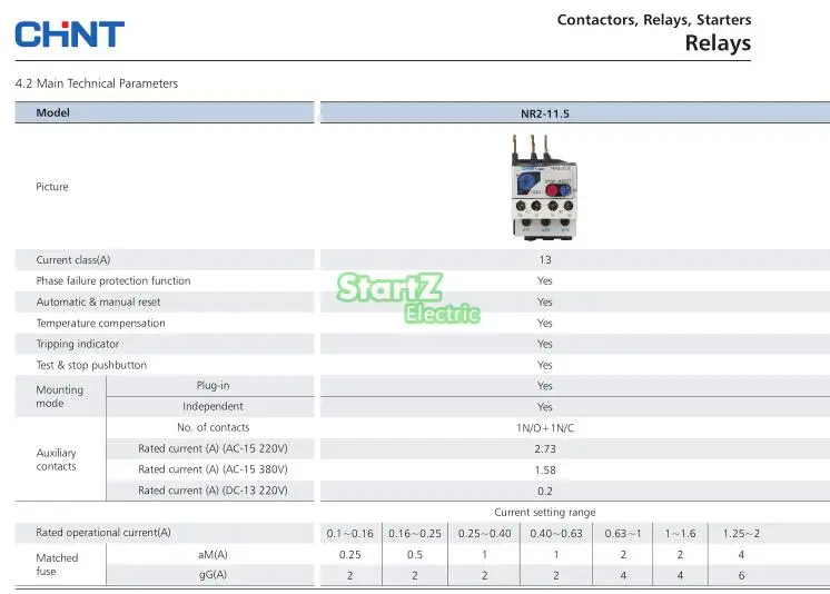 CHNT NR2-25/Z 7A-10A реле тепловой перегрузки CJX2
