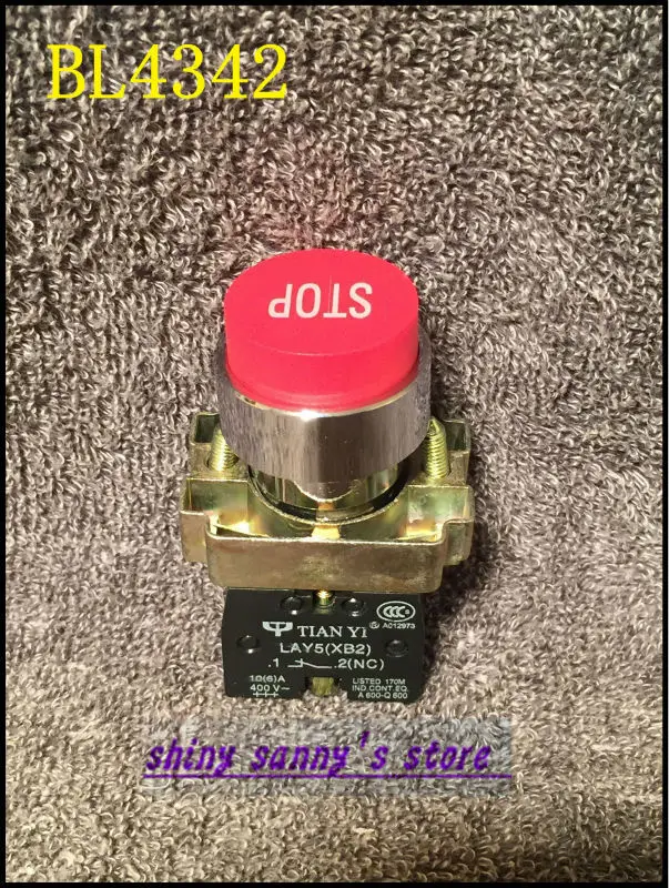 

10 шт. BL4342 XB2-BL4342 1 NC Red Stop Sign Projecting Pushbutton Brand New