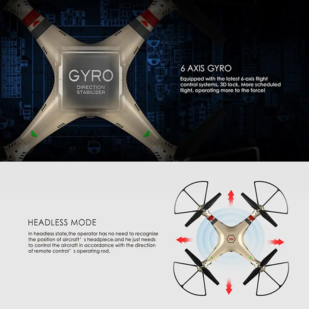 Syma X8HW WIFI FPV 2MP Camera 2.4GHz 6 Axis Gyro 7mins Flying RC Quadcopter Barometer Set Height (EU plug) Drone | Игрушки и хобби