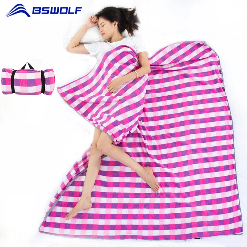 BSWolf Ultra-light Polar Fleece Sleeping Bag Portable Outdoor Camping Tent Bed Travel Thicken Warm Liner Anti-dirty | Спорт и