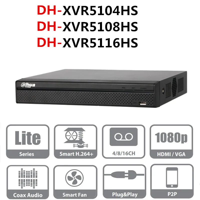 DahuaDH DVR video recorder XVR5104HS XVR5108HS XVR5116HS 4ch 8ch 16ch 1080P Support HDCVI/ AHD/TVI/CVBS/IP Camera