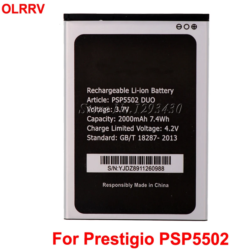 Аккумулятор для Prestigio PSP5502 DUO Muze A5 / Wize N3 PSP3507 2000 мАч | Мобильные телефоны и