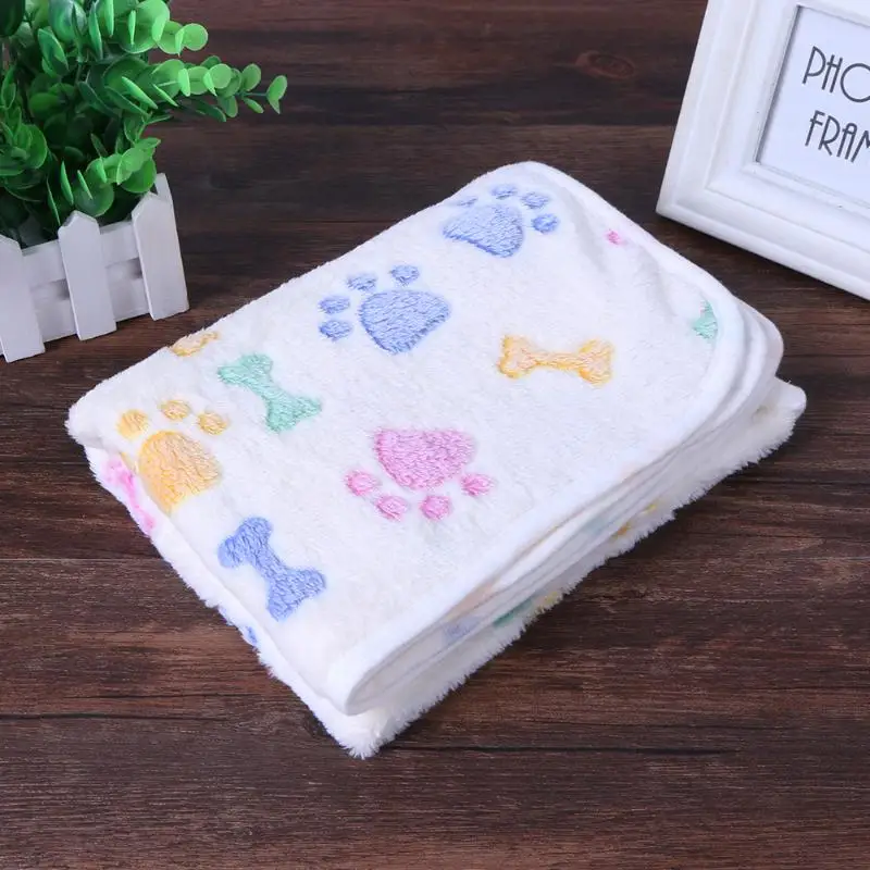 Спальный коврик для домашних животных зимний теплый коралловый флис одеяло