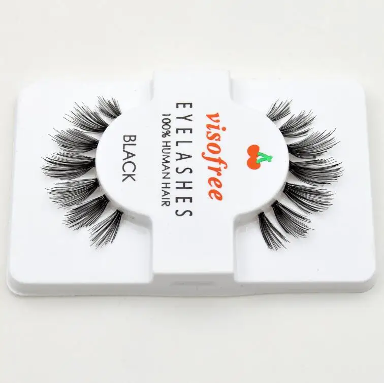 Накладные ресницы ручной Средства ухода для век Lashes Natural Накладные ресницы Человеческие волосы Vegan Cilios ресницы maquiagem Макияж profissional - Длина: V17