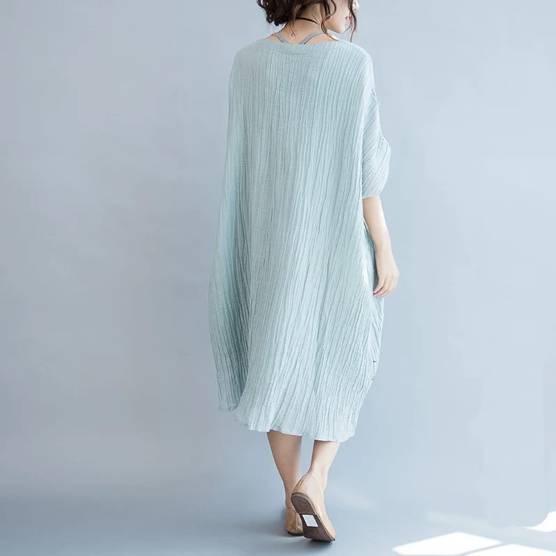 Женское шифоновое платье elseisle свободное винтажное с круглым вырезом и коротким