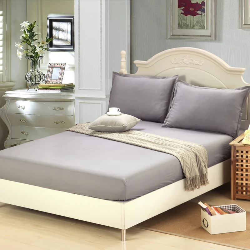 Бархатистая микрофибра цельное покрывало/резина/простыня наволочки 3 шт двойной