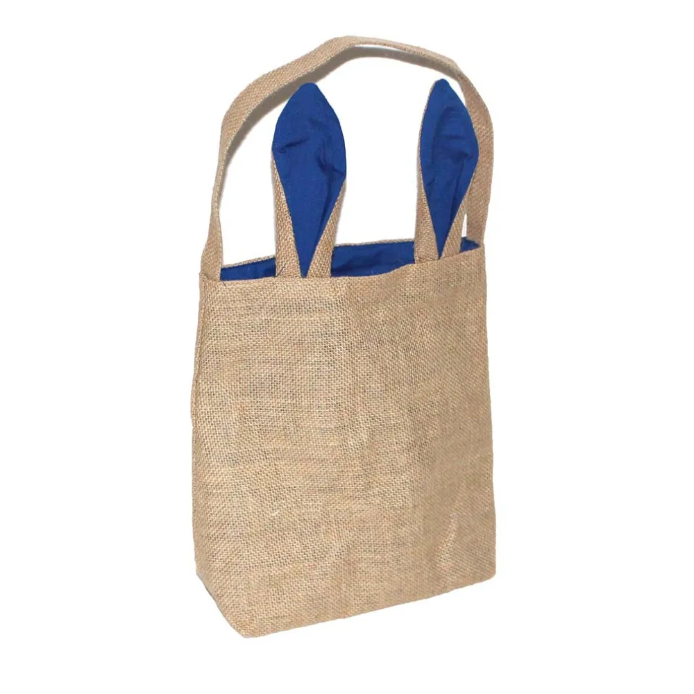 

Easter Bunny Ear Bag Jute Holiday Tote Handbag Celebration Cute Kids Easter Bunny Bag Basket Tote Handbag Dual Layer Bunny Bags