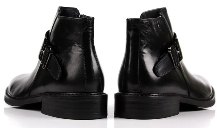 Модные светло-коричневые/черные мужские ботильоны мотоциклетные ботинки из