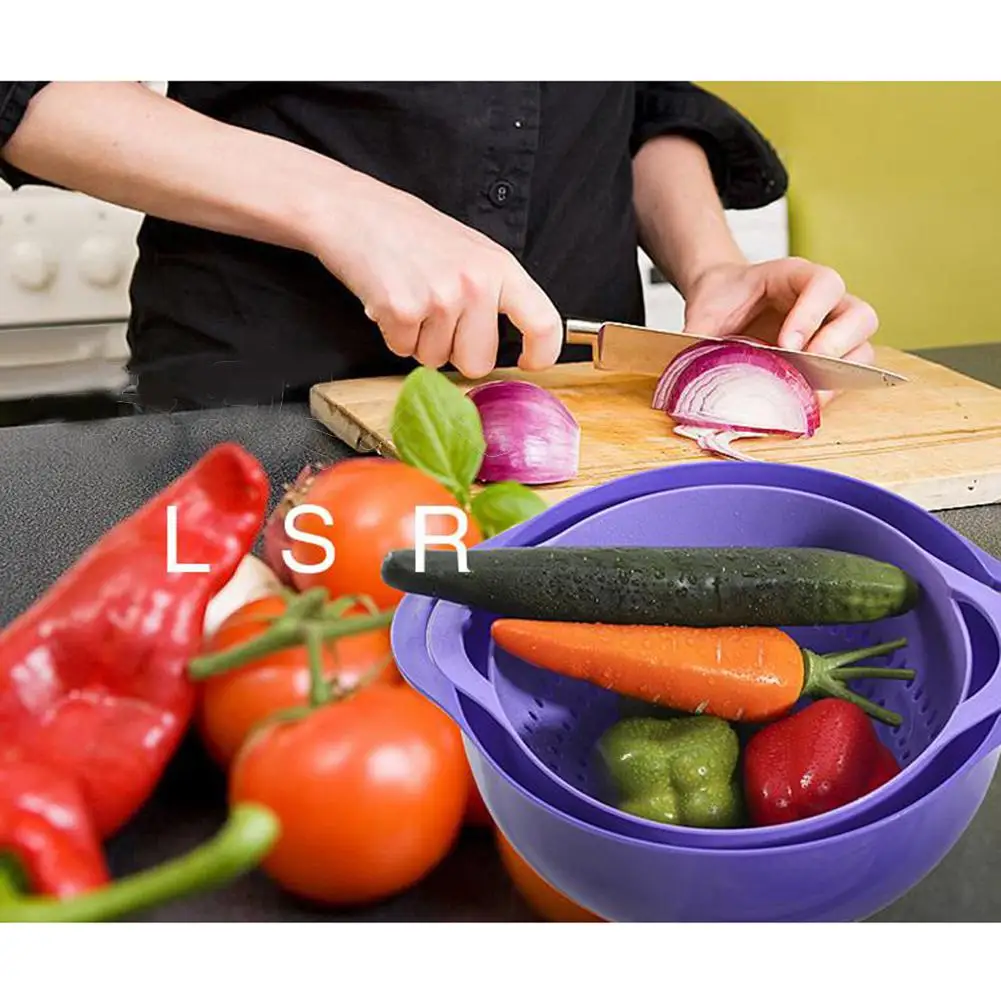 4 шт./компл. фиолетовая корзина для слива чаша средство мытья риса ковша кухни