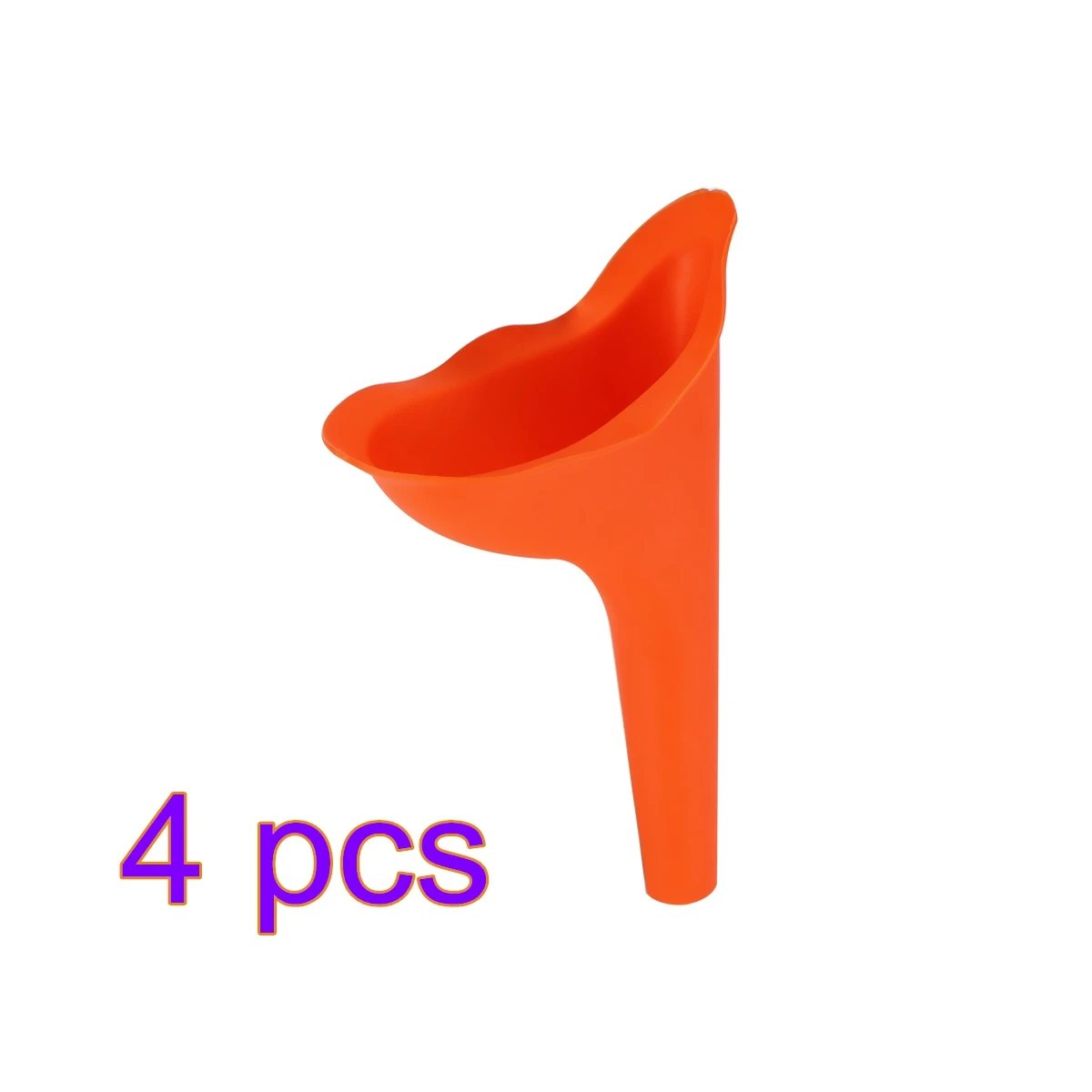 4pcs orange Женский писсуар силиконовый писсуар Dispositif Voyage женский Кемпинг En Plein Air Stand Up Pipi Urinoirs Des& аварийный мешок для мочи - Цвет: 4pcs orange
