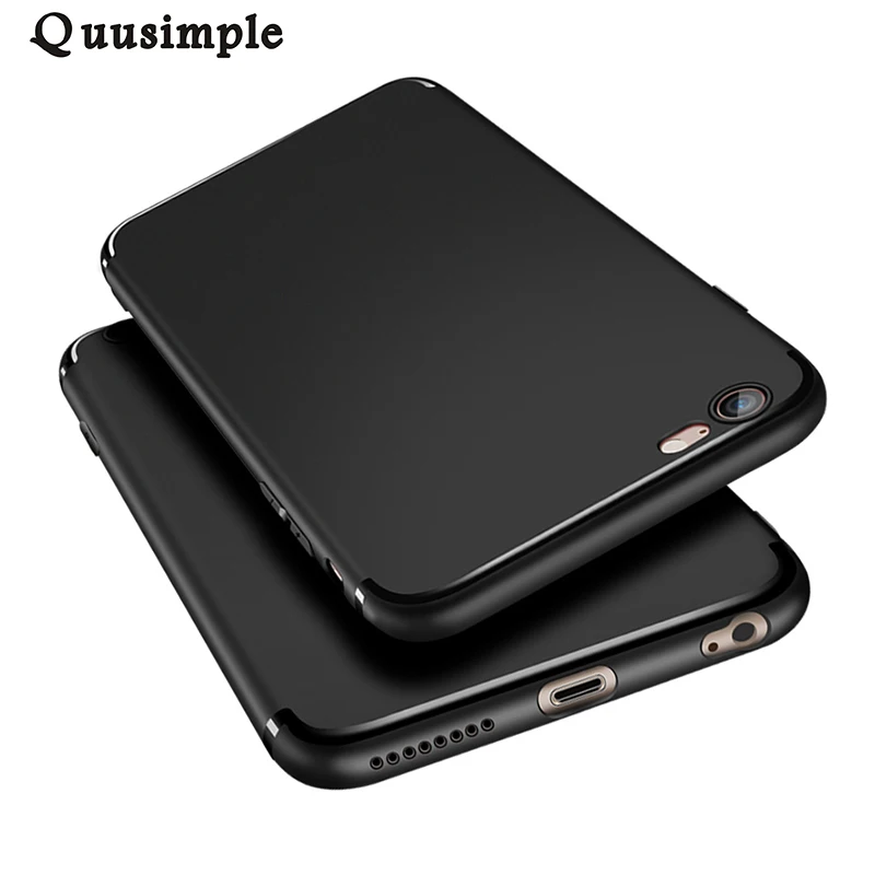 Quusimple черный ТПУ телефона чехол для iPhone 6 S Coque ультра тонкий мягкий силиконовый
