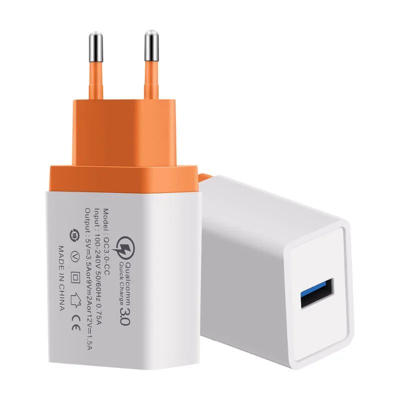Мобильный телефон QC3.0 с одним USB зарядным устройством легкий 18 Вт 5 В/3 5a 9 В/2 А 12 В/1